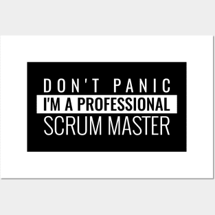 Don't panic I'm a professional scrum master Posters and Art